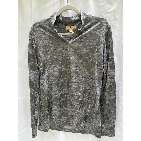 Sport Haley Women’s Golf‎ Performance Pullover Metallic Hawaiian Print Medium - Picture 1 of 4